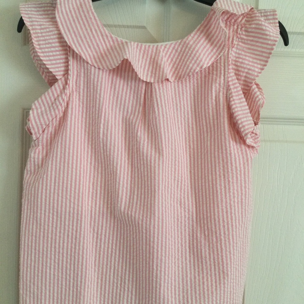 Crewcuts Pink Searsucker Sleeveless Shirt